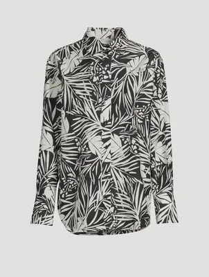 The Oversized Shirt Palm Print