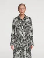 The Oversized Shirt Palm Print