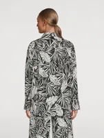 The Oversized Shirt Palm Print