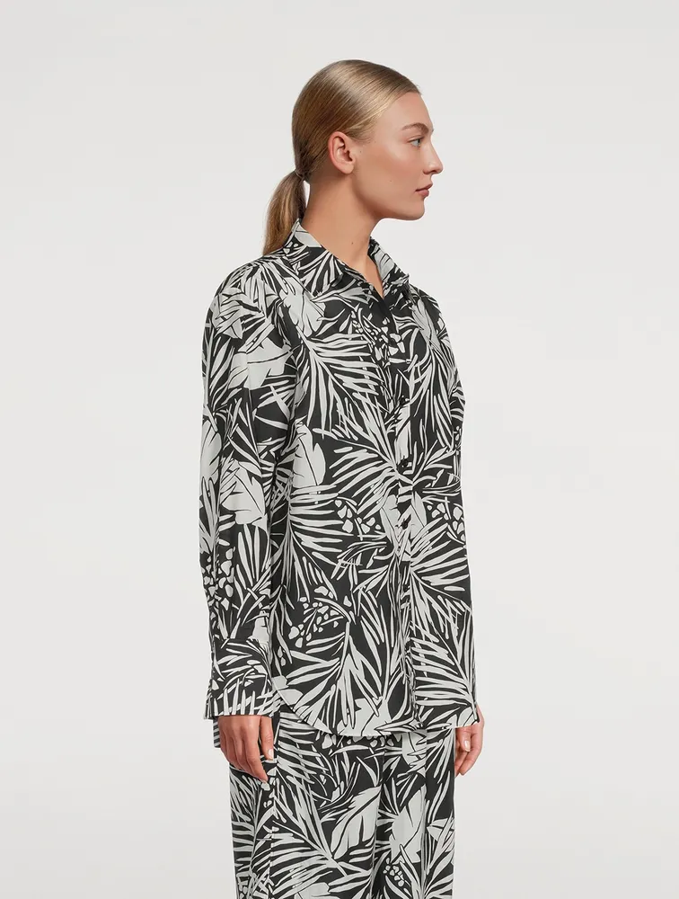 The Oversized Shirt Palm Print