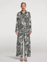 The Oversized Shirt Palm Print