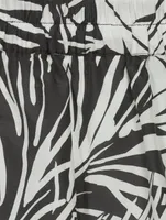 Drawstring Lounge Pants Palm Print