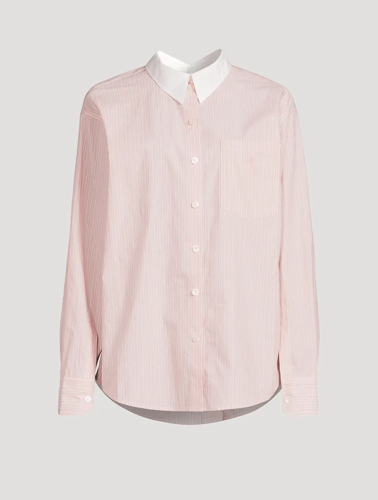 Poplin Shirt In Stripe Print