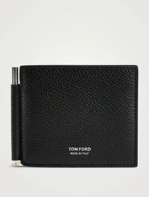 Grain Leather Money Clip Wallet