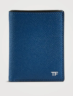 Grain Leather Folding Card Holder