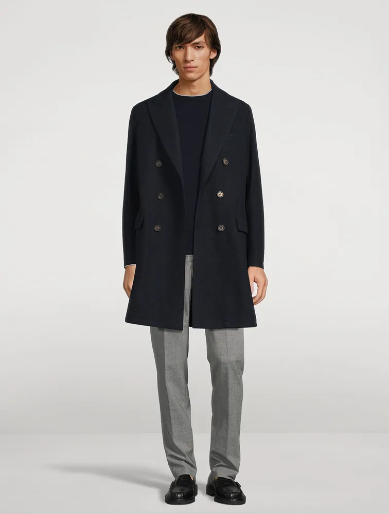 Wool Double-Breasted Coat