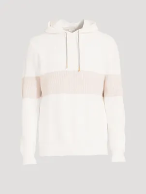 Cashmere Ribbed Hoodie