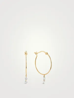 Hélios 18K Gold Hoop Earrings With Diamonds