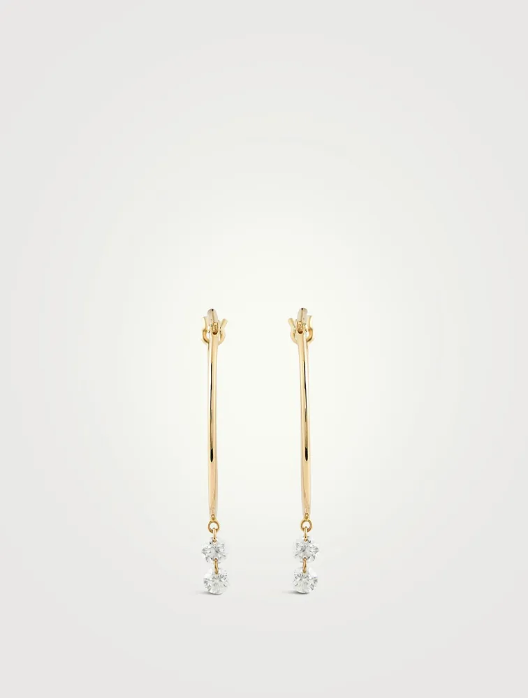 Hélios 18K Gold Hoop Earrings With Diamonds