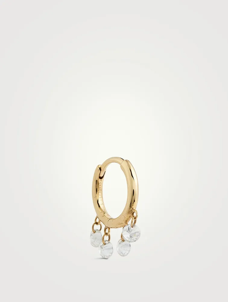 18K Gold Bohème Hoop Earring With Diamonds