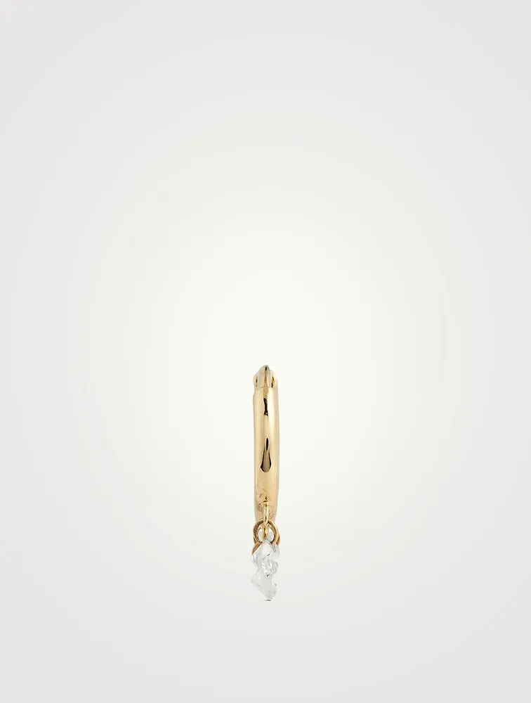 18K Gold Bohème Hoop Earring With Diamonds