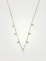 Danaé 18K Gold Necklace Dangle Necklace With Seven Diamonds