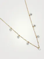 Danaé 18K Gold Necklace Dangle Necklace With Seven Diamonds