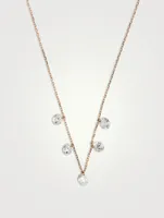 Danaé 18K Rose Gold Necklace Hang Up Necklace With Five Diamonds