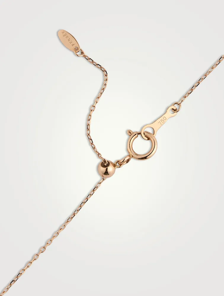 Danaé 18K Rose Gold Necklace Hang Up Necklace With Five Diamonds