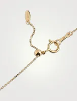 Fibule 18K Gold Circle Bar Necklace With Diamond