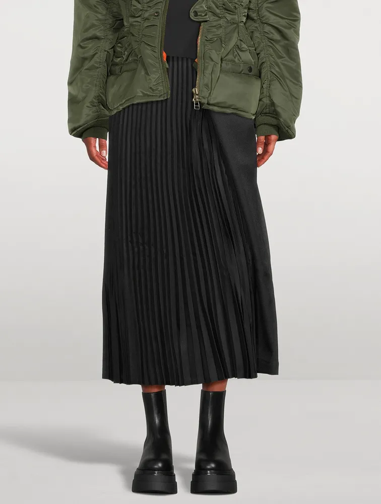 Pleated Midi Skirt