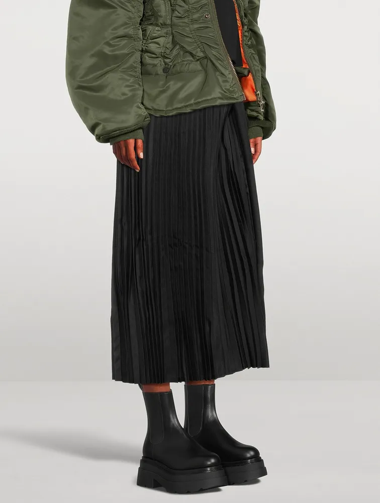 Pleated Midi Skirt