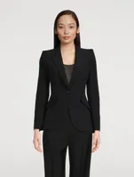 Leaf Crepe Blazer