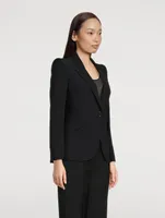 Leaf Crepe Blazer