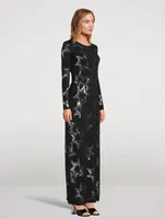 Star-Embellished Jersey Maxi Dress