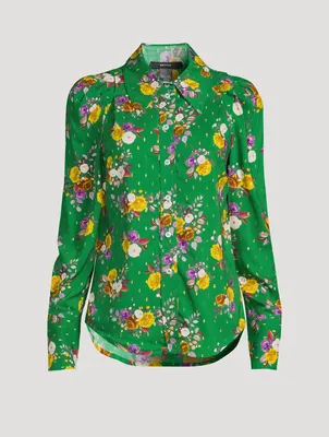 Box Pleat Shirt Floral Print