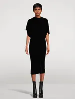 Seb Draped Velvet Dress