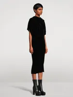 Seb Draped Velvet Dress