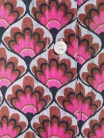 Puff-Sleeve Blouse Tile Print