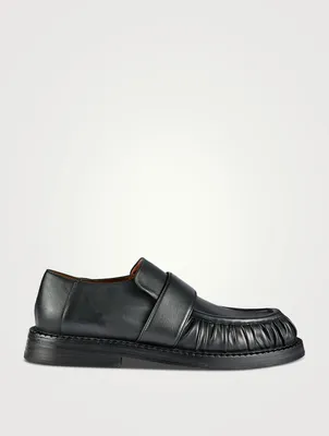 Alluce Estiva Ruched Leather Loafers