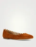 Lauren Studded Suede Ballet Flats