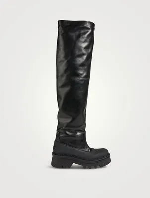 Raina Over-The-Knee Lug-Sole Rain Boots