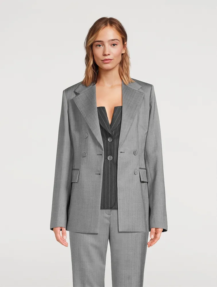 Wool Double-Breasted Blazer