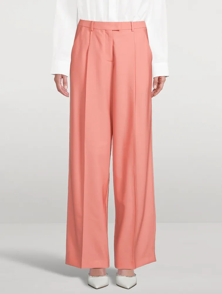 Wool Wide-Leg Pants