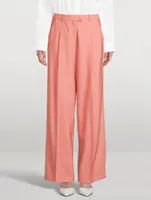 Wool Wide-Leg Pants