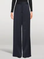 Wool Wide-Leg Suit Pants