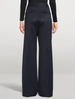 Wool Wide-Leg Suit Pants