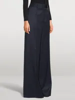 Wool Wide-Leg Suit Pants