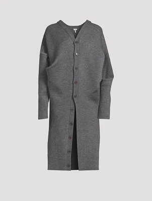 Draped Wool-Blend Coat