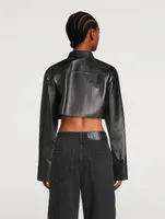 Cropped Leather Shirt