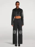 Cropped Leather Shirt