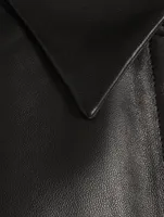 Cropped Leather Shirt