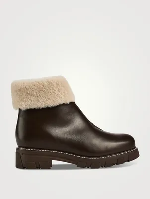 Abba Shearling-Lined Leather Boots