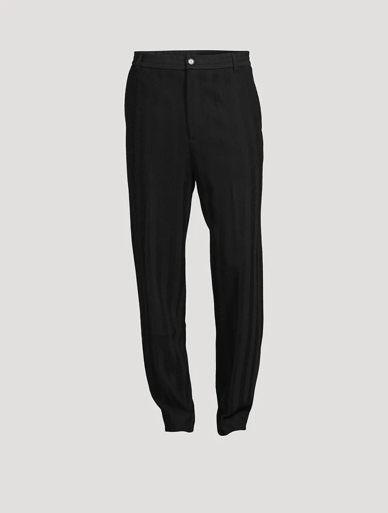 Zigzag Cotton-Blend Pants