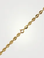Vintage 18K Gold Flat Mariner Chain Necklace