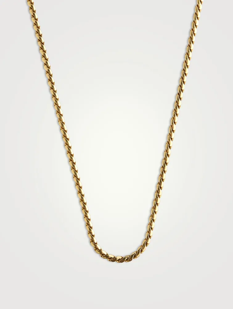 Vintage 18K Gold S-Link Chain Necklace
