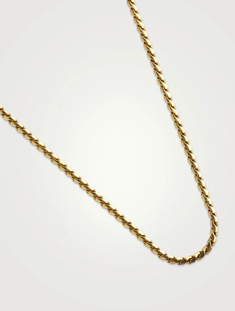 Vintage 18K Gold Mariner Chain, 16 Anchor Link Necklace