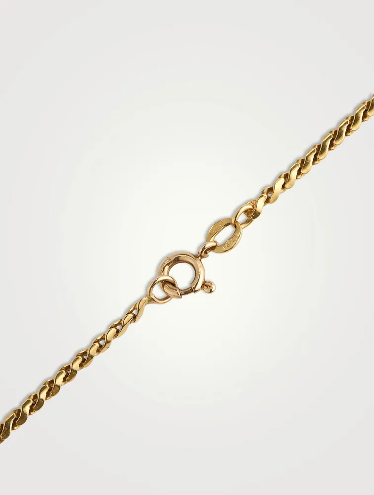 Vintage 18K Gold S-Link Chain Necklace