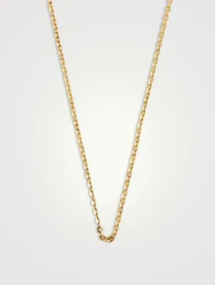 18K Gold Unoaerre Flat Cable Chain Necklace