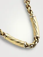 VIntage 18K Two-Tone Gold Twist Bar Necklace